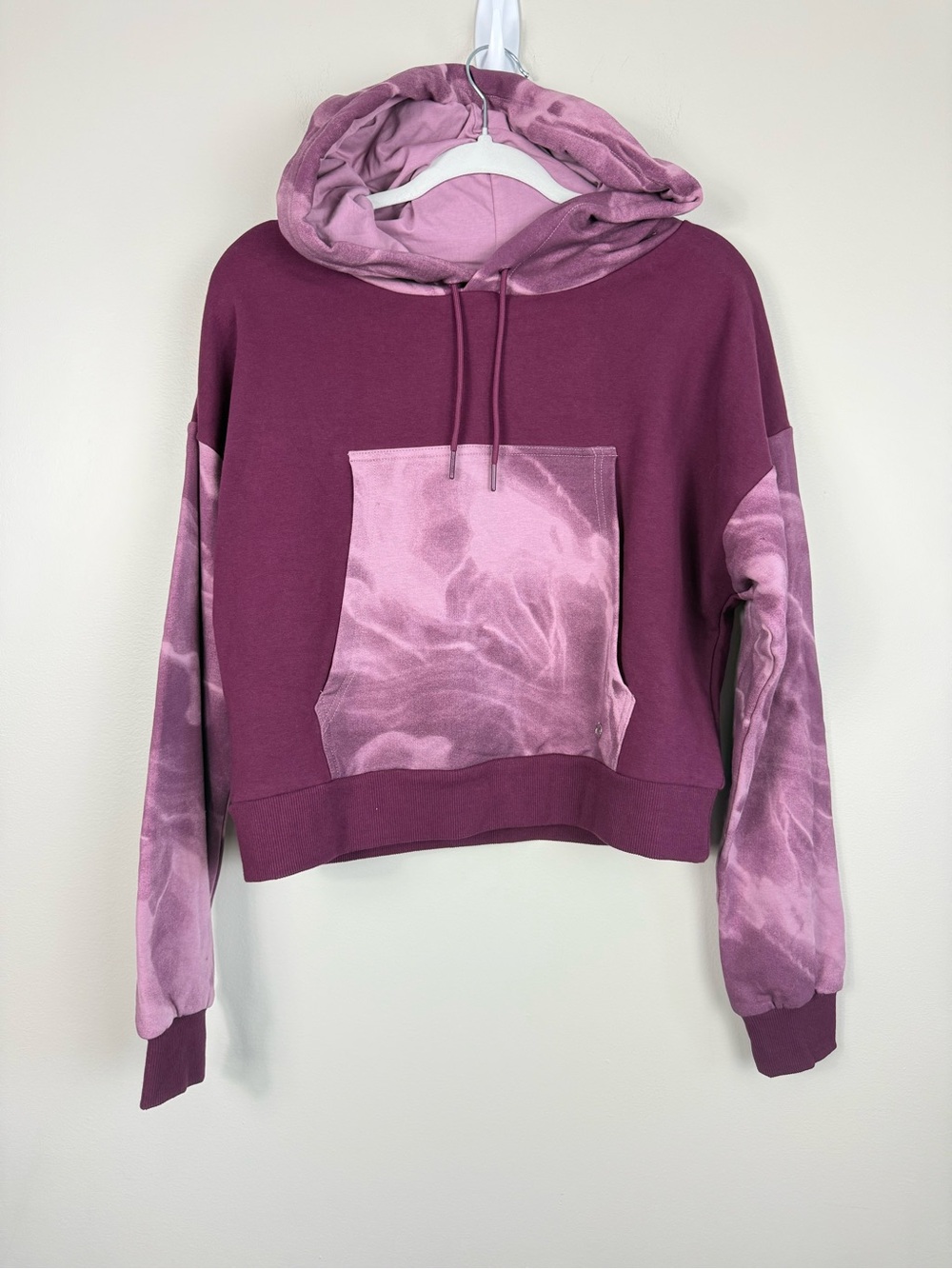 Buffbunny Hoodie Sweatshirt Small Tie Dye Pink Purple Gym Y2K Sporty Workout NWT